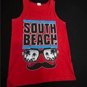 Alstyle Red South Beach mens Tank Top